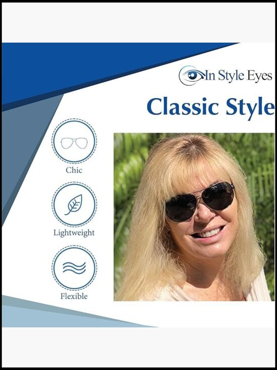Bifocal Reading Sunglasses Aviator Metal Frame Polarized UV Protection main image 4